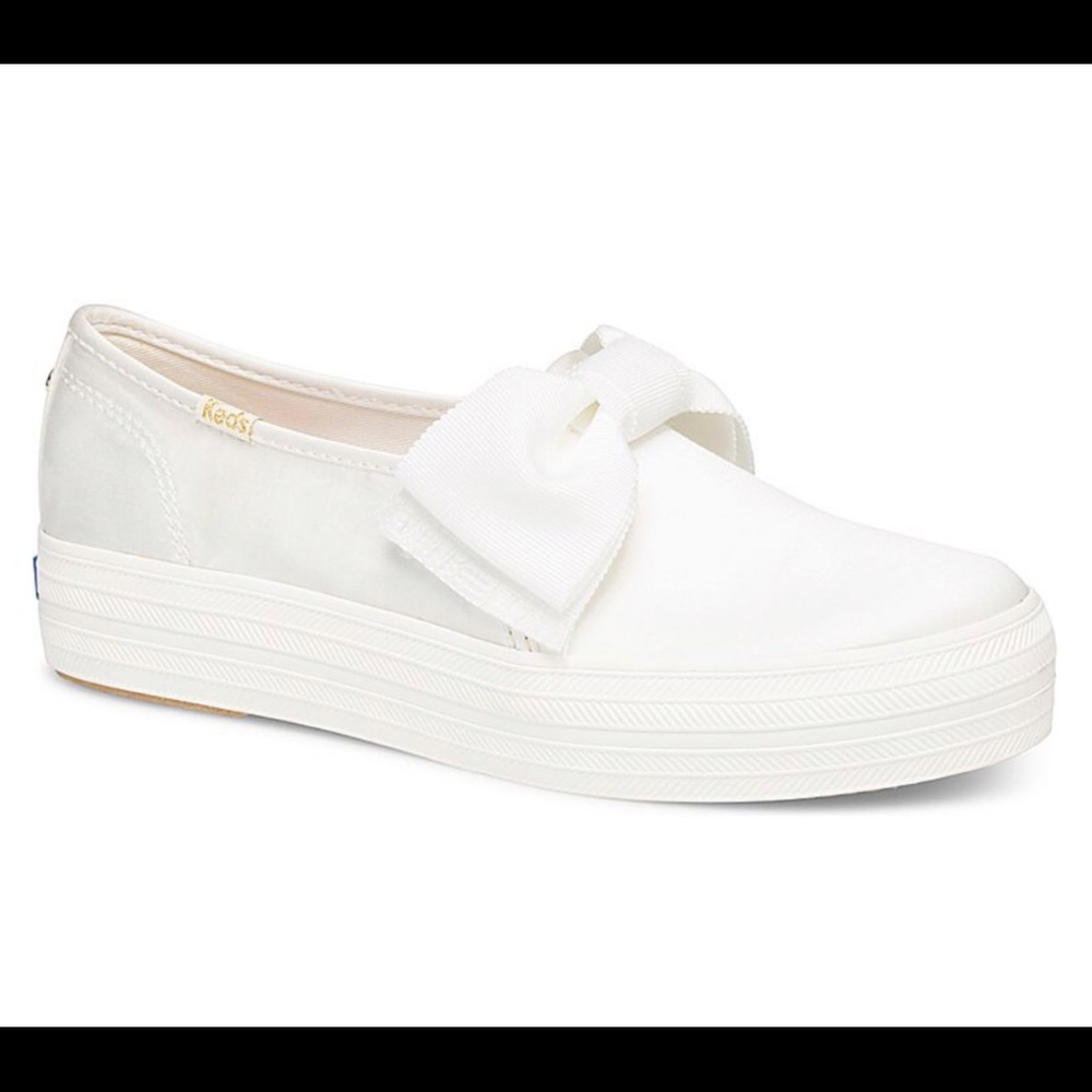 NWT Keds kate spade Triple Decker Satin Bow Size 8